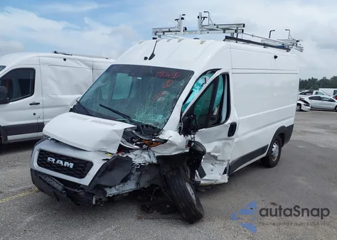 2022 Ram Promaster 1500 High Roof 136 Wb из США, поврежденный, VIN 3C6LRVBG5NE112972